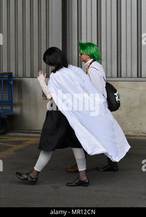 Excel, London, UK. 25th May 2018. Comic culture fans in cosplay at the MCM Comic-Con London at the Excel centre in Docklands. Credit: Matthew Chattle/Alamy Live News Stock Photo