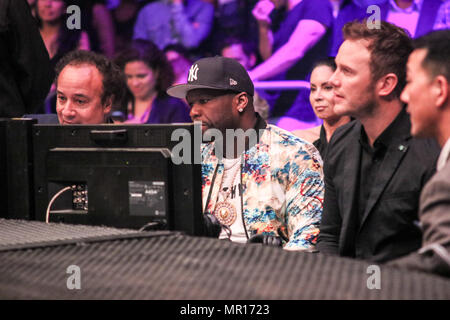 Wembley, London, UK, 25 May 2018. 50 cent cage side at Bellator 200  Credit: Dan Cooke Credit: Dan Cooke/Alamy Live News Stock Photo