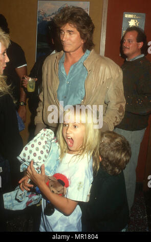 INGLEWOOD, CA - MARCH 6: Actor Michael Landon daughter Jennifer Landon and son Sean Landon attend the Moscow Circus Opening Night Performance on March 6, 1991 at the Great Western Forum in Inglewood, California. Photo by Barry King/Alamy Stock Photo Stock Photo