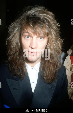 BEVERLY HILLS, CA - MARCH 7: Singer Jon Bon Jovi attends the 19th Annual American Film Institute (AFI) Lifetime Achievement Award Salute to Kirk Douglas on March 7, 1991 at Beverly Hilton Hotel in Beverly Hills, California. Photo by Barry KIng/Alamy Stock Photo Stock Photo