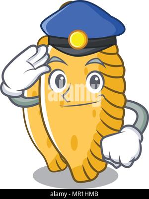 Police pastel character cartoon style Stock Vector