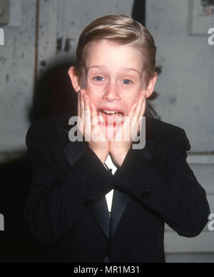 MACAULAY CULKIN American child actor 1990 in Stockholm launching his ...