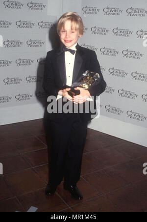 LOS ANGELES, CA - MARCH 9:  Actor Macaulay Culkin attends Fifth Annual American Comedy Awards on March 9, 1991 at the Shrine Auditorium in Los Angeles, California. Photo by Barry King/Alamy Stock Photo Stock Photo