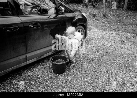 Kids car wash Black and White Stock Photos & Images - Alamy