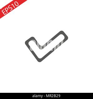 Tick icon simple accept sign vector approve illustration Stock Vector