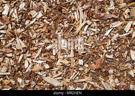 gravel bark and wood chip background texture Stock Photo