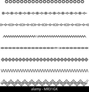 Set vector Dividers isolated on white background.  Stock Vector