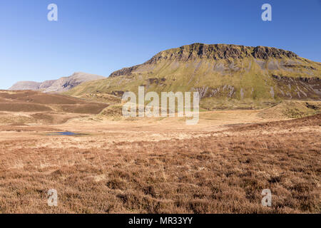 Moorland at Cregennan Lakes, Snowdonia, Wales on a sunny day Stock Photo