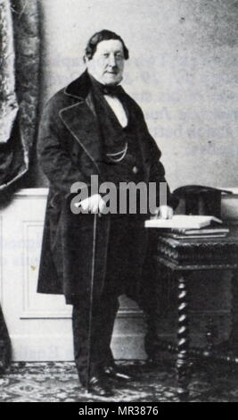 Photograph of Gioachino Rossini (1792-1868) an Italian composer who wrote 39 operas. Dated 19th century Stock Photo
