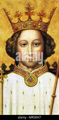 Portrait of Richard II of England (1367-1400) King of England until he was forced to abdicate. Dated 15th century Stock Photo