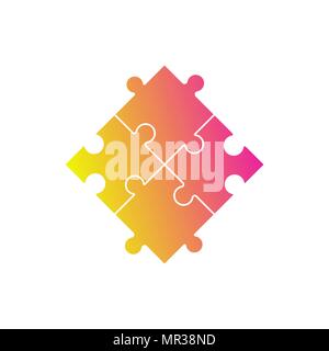 Puzzle symbol gradient vector. Stock Vector