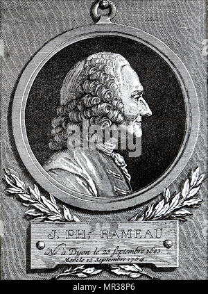 Portrait of Jean-Philippe Rameau (1683-1764) one of the most important French composers and music theorists of the Rocco era. Dated 18th century Stock Photo