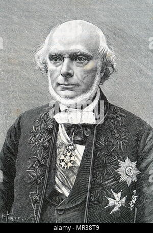 Portrait of Jean Louis Armand de Quatrefages de Bréau (1810-1892) a French biologist. Dated 19th century Stock Photo