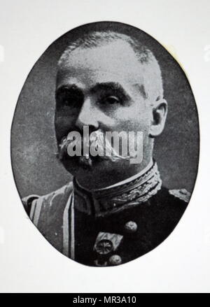 Photographic portrait of General Paul Pau (1848-1932) a French soldier and general who served in the Franco-Prussian War in World War I. Dated 20th century Stock Photo