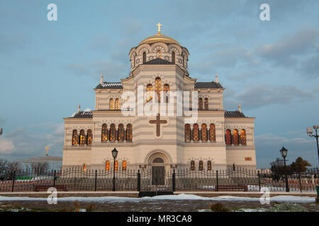 Site of Crimea, Saint Vladimir's cathedral - symbol of Hersones in Sevastopol Stock Photo