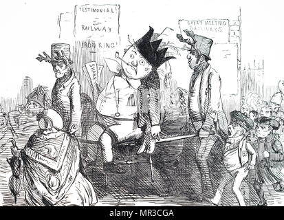 'The Power of the Rail,' political cartoon depicting 'rail-splitter ...