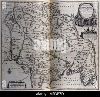 Map of the Mughal Empire in India, 1700 Stock Photo - Alamy