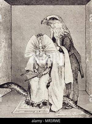 illustration by Max Ernst, for 'Misfortunes of the Immortals'. by Paul Éluard. This image illustrates the surrealist poem by Éluard 1922 Stock Photo