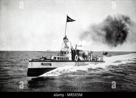 Photograph of the S.Y. Turbinia, the first vessel to be fitted with steam turbines. Dated 20th century Stock Photo