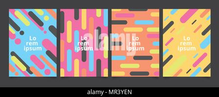 Abstract template background covers with flat geometric pattern colorful for Beochure, Banners, Placards, Posters, Flyers. Vector illustration Stock Vector