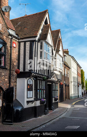 Street scene of Poole's historic heritage of old buildings and Poole's links with the sea. Stock Photo