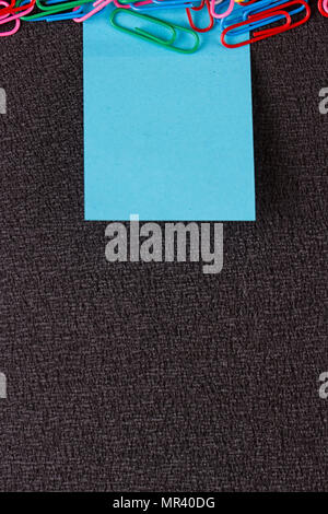 Empty paper s. paper note for add text message with magnet clip. Stock Photo