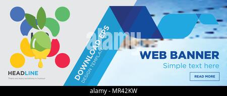 human resources concept horizontal webpage banner template design on abstract background with flat modern isolated vector icon and geometric shapes sh Stock Vector