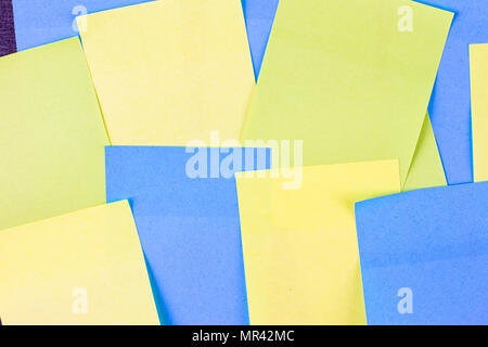 Set of multicolored stickers or sheets of paper Stock Photo