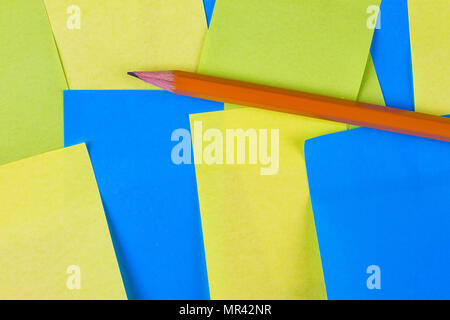 Set of multicolored stickers or sheets of paper Stock Photo