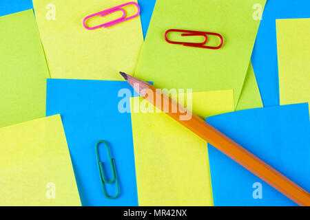 Set of multicolored stickers or sheets of paper Stock Photo
