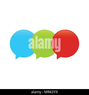 Triple Balloon Call out Vector Symbol Graphic Logo Design Stock Vector