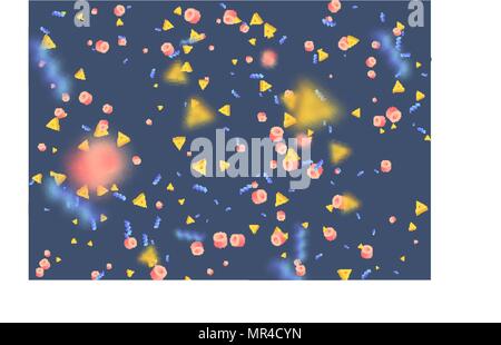 Abstract pattern geometric elements on a dark background. Stock Vector