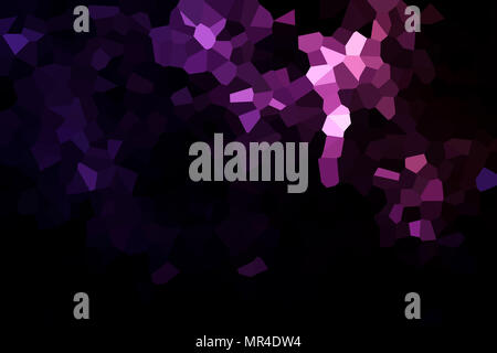 Abstract pink and orange polygons on black isolated background. Usefull for mock up, business cards and web backdrop Stock Photo