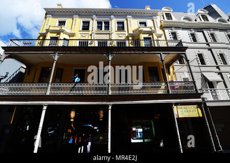 Beautiful old building on Long Street in Cape Town. Stock Photo