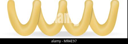 Celentani pasta mockup, realistic style Stock Vector