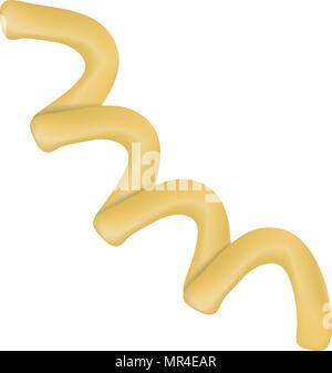 Torchietti pasta mockup, realistic style Stock Vector