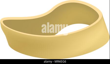 Garganelli pasta mockup, realistic style Stock Vector