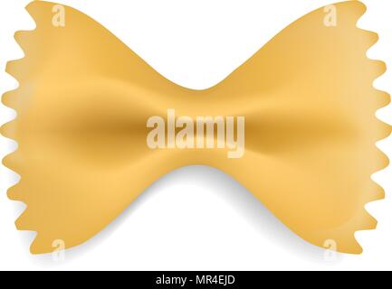 Farfalle pasta mockup, realistic style Stock Vector