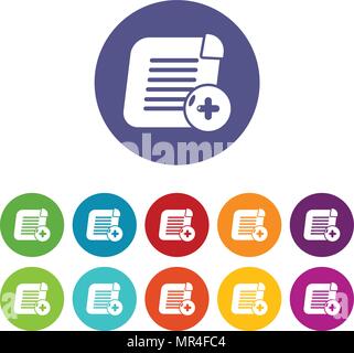 Add new icons set vector color Stock Vector