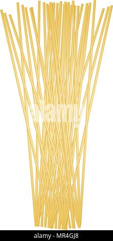 Vermicelli mockup, realistic style Stock Vector