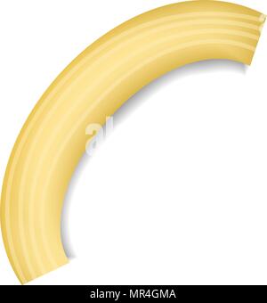 Ziti pasta mockup, realistic style Stock Vector