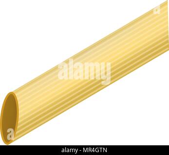 Pasta rigatoni mockup, realistic style Stock Vector