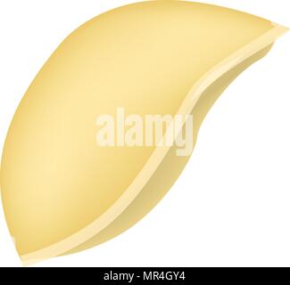 Shells pasta mockup, realistic style Stock Vector