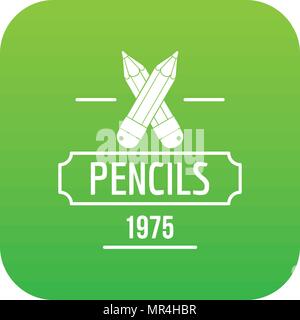 Pencil icon green vector Stock Vector