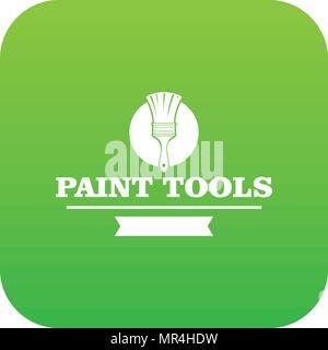 Brush tool icon green vector Stock Vector