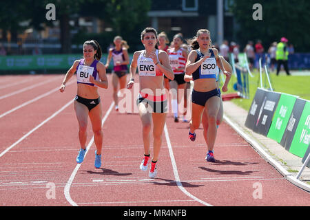 Loughborough, England, 20th, May, 2018.   Mari Smith competing in the Women's 800m during the LIA 2018 Loughborough International Athletics meeting.   Stock Photo
