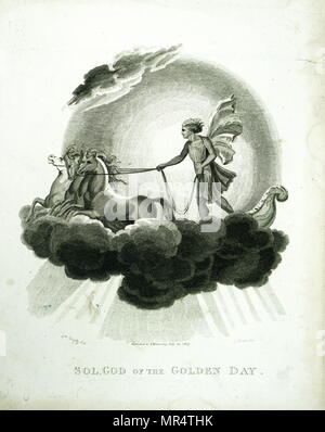 Engraving depicting Helios driving his chariot by Thomas Burnet. Thomas ...