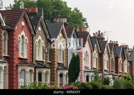 terraced houses in London Stock Photo