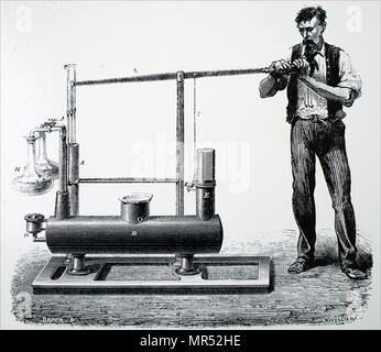 Illustration depicting Edmond Carré's apparatus for largescale