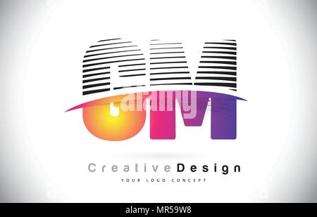 GM Letter Design with Brush Stroke and Modern 3D Look Vector ...